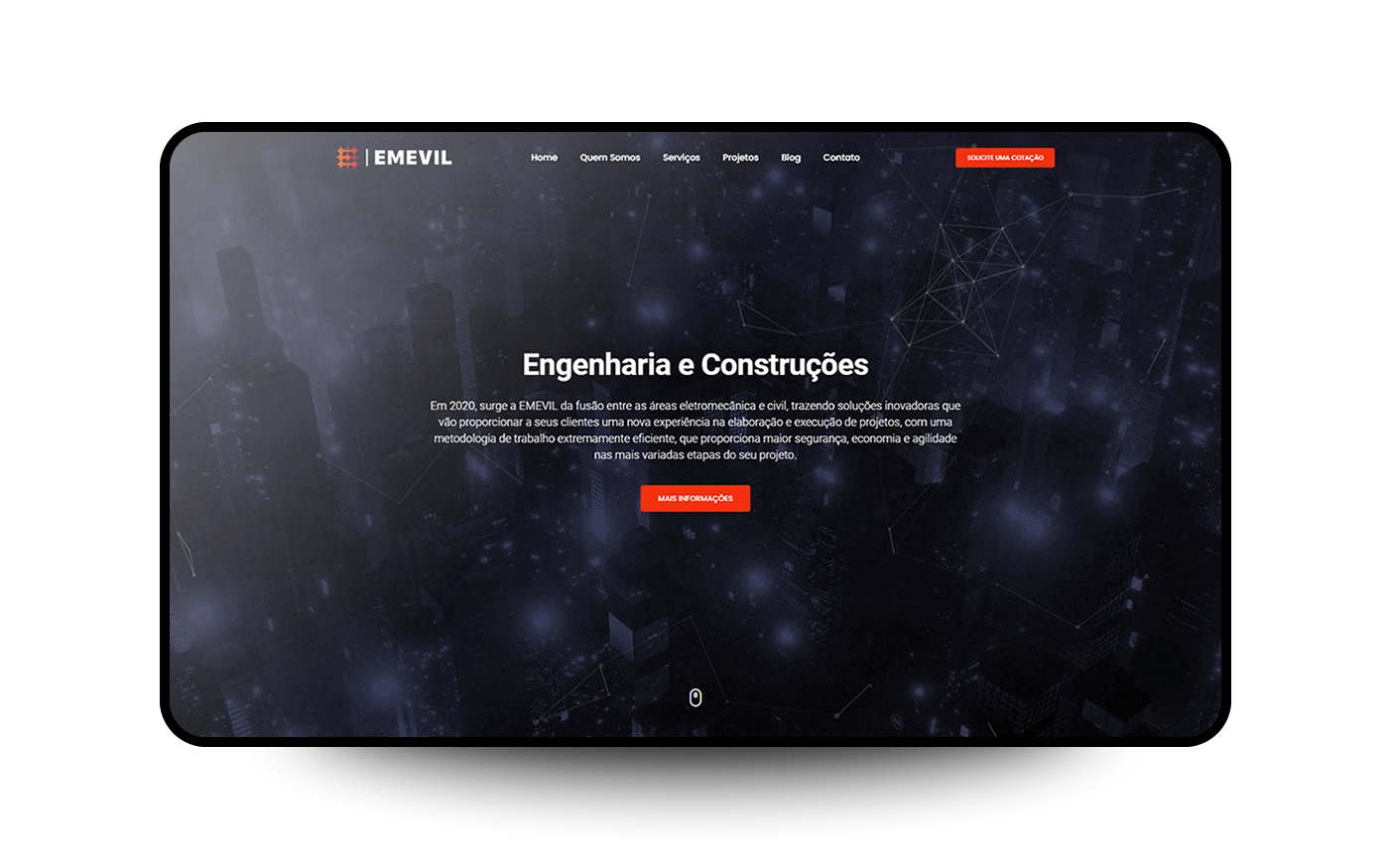 Site EMEVIL Engenharia & Construções
